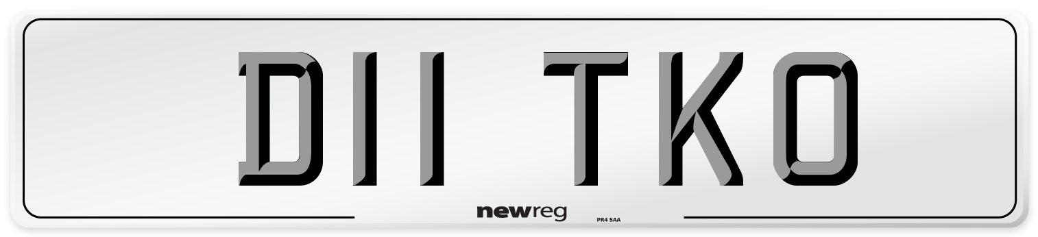 D11 TKO Number Plate from New Reg